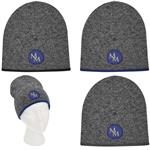 AH1124 Heathered Knit Beanie With Embroidered Custom Imprint